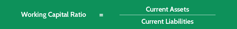 working capital ratio formula