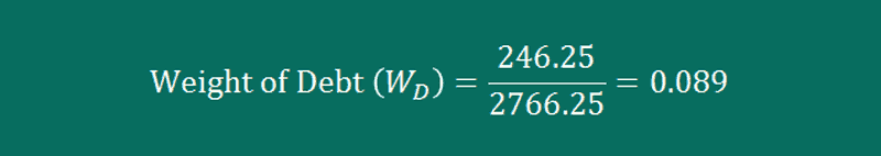 Example 1 Weight Of Debt