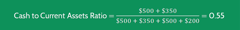 Cash To Current Assets Ratio Calculation1