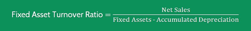 Fixed Asset Turnover Ratio Formula