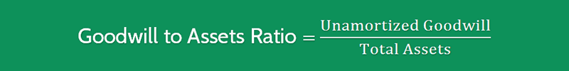 Goodwill To Assets Ratio Formula