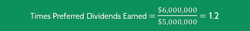 Times Preferred Dividends Earned Calculation