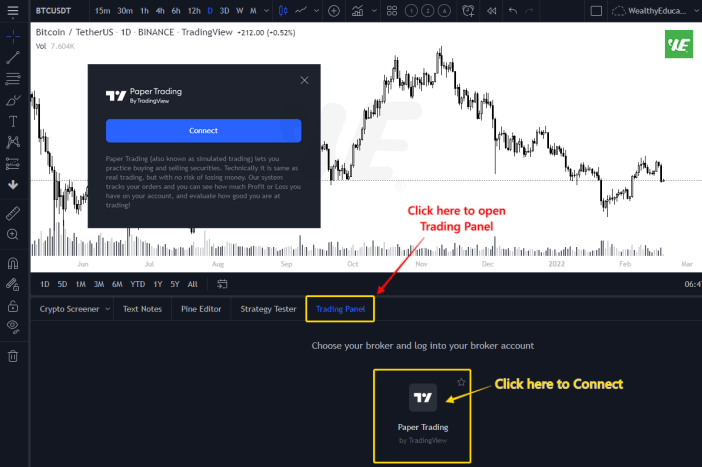 Enable TradingView Paper Trading