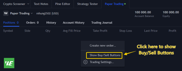 Show Buy and Sell Buttons